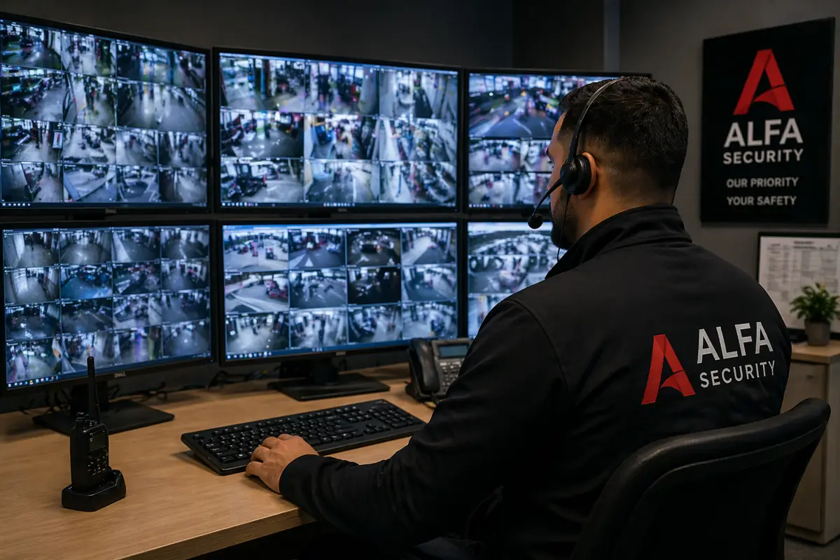 24/7 CCTV monitoring security services in Melbourne by Alfa Security