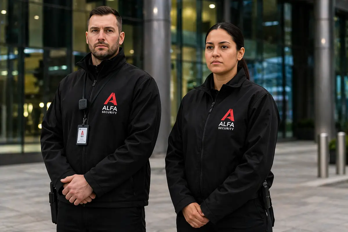 Professional licensed security guards in Melbourne providing corporate and on-site security services by Alfa Security